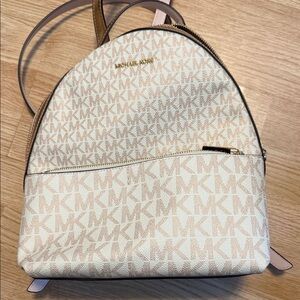 Michael Kors Rose Gold Logo Backpack